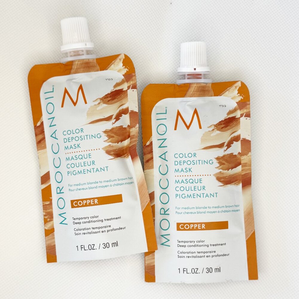 2 Morrocan Oil Color Depositing Masks 30ml each in Copper